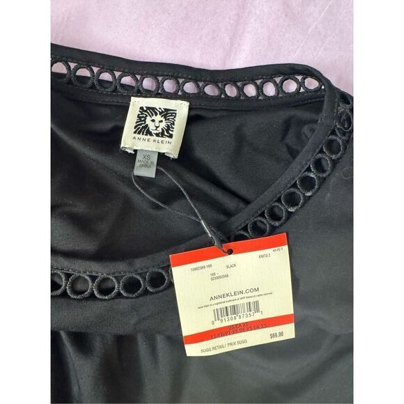 ANNE KLEIN black blouse - Picture 6 of 12